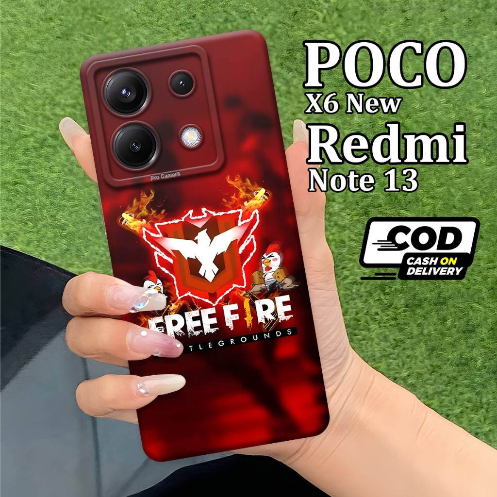 เคส Poco X6 & Xiaomi Redmi Note 13 5G ล่าสุด {PAR88} - เคสแฟชั่น Free Fire Game - Softcase Redmi Not