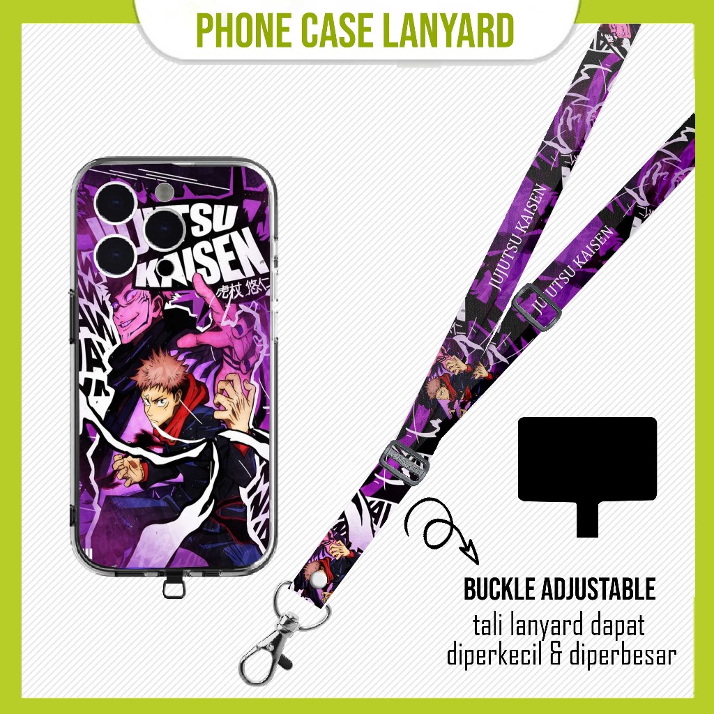 GANTUNGAN [SOFTCASE SET] Jujutsu Kaisen Case Lanyard Strap Mobile Phone Hanger a15 a16 a54 a74 a76 a