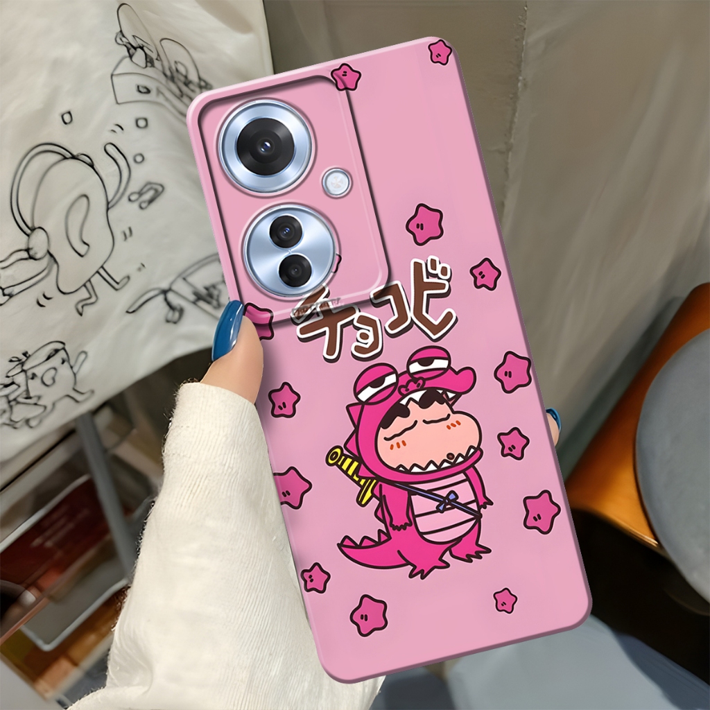 Softcase Procamera สําหรับ OPPO RENO 11F ล่าสุดซิลิโคนการ์ตูน Motif Crayon Shinchan ล่าสุดน่ารักแฟชั