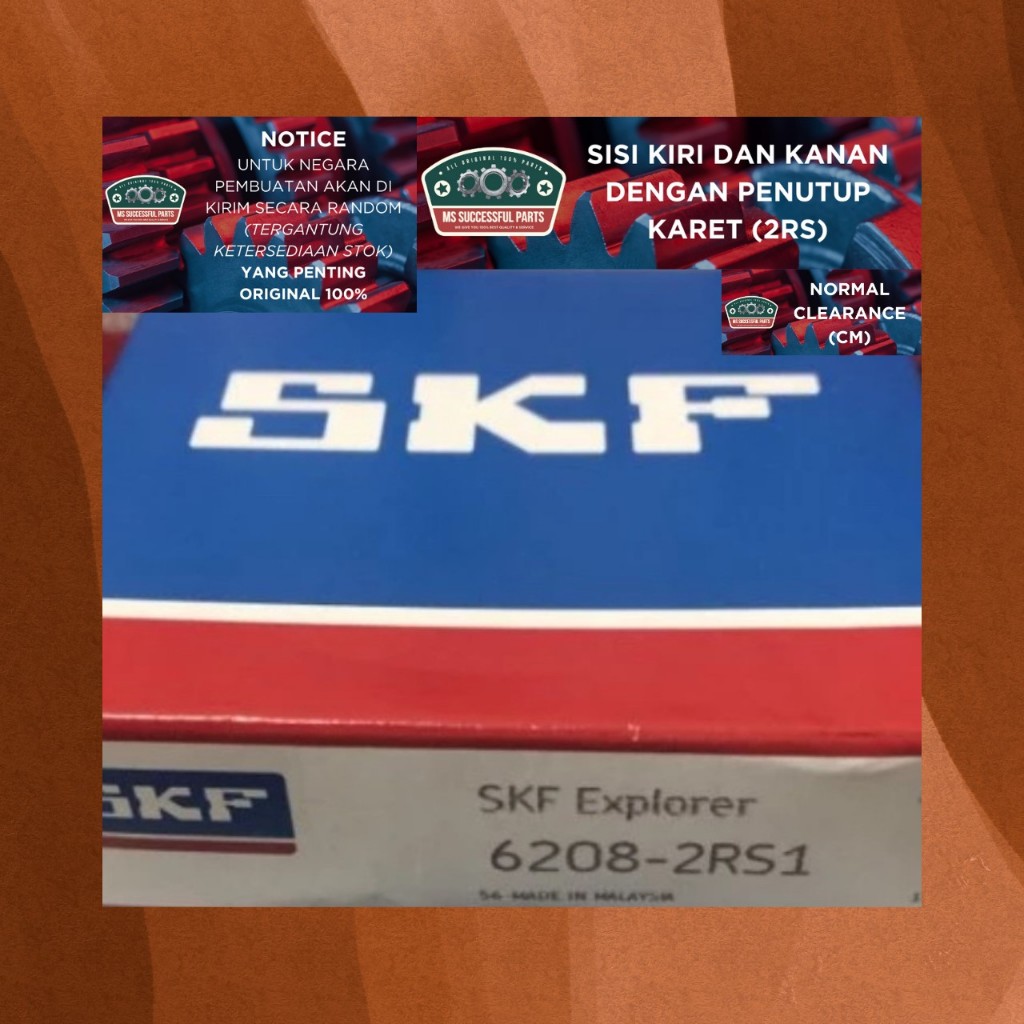 BEARING 6208 2RS C3 SKF ORIGINAL 6208-2RS1/C3