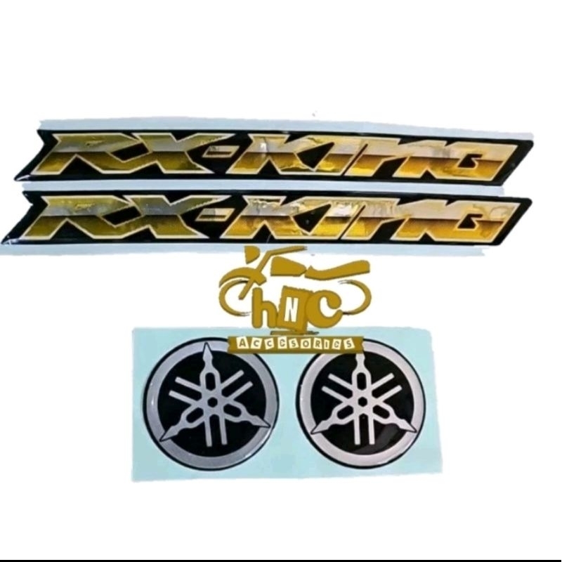 RX KING TANK EMBLEM PLUS RX KING RAISED RUBBER BOX EMBLEM