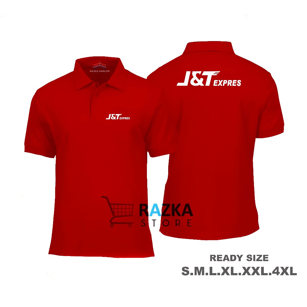 เสื้อยืดคอปก J&amp;T Express JNT Express Courier