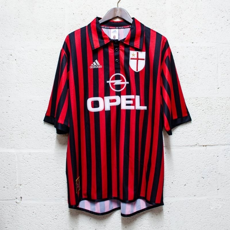 (RARE JERSEY) Vintage Milan Retro Home Centary 1999/2000 WeKa A3/GO Size Football Jersey