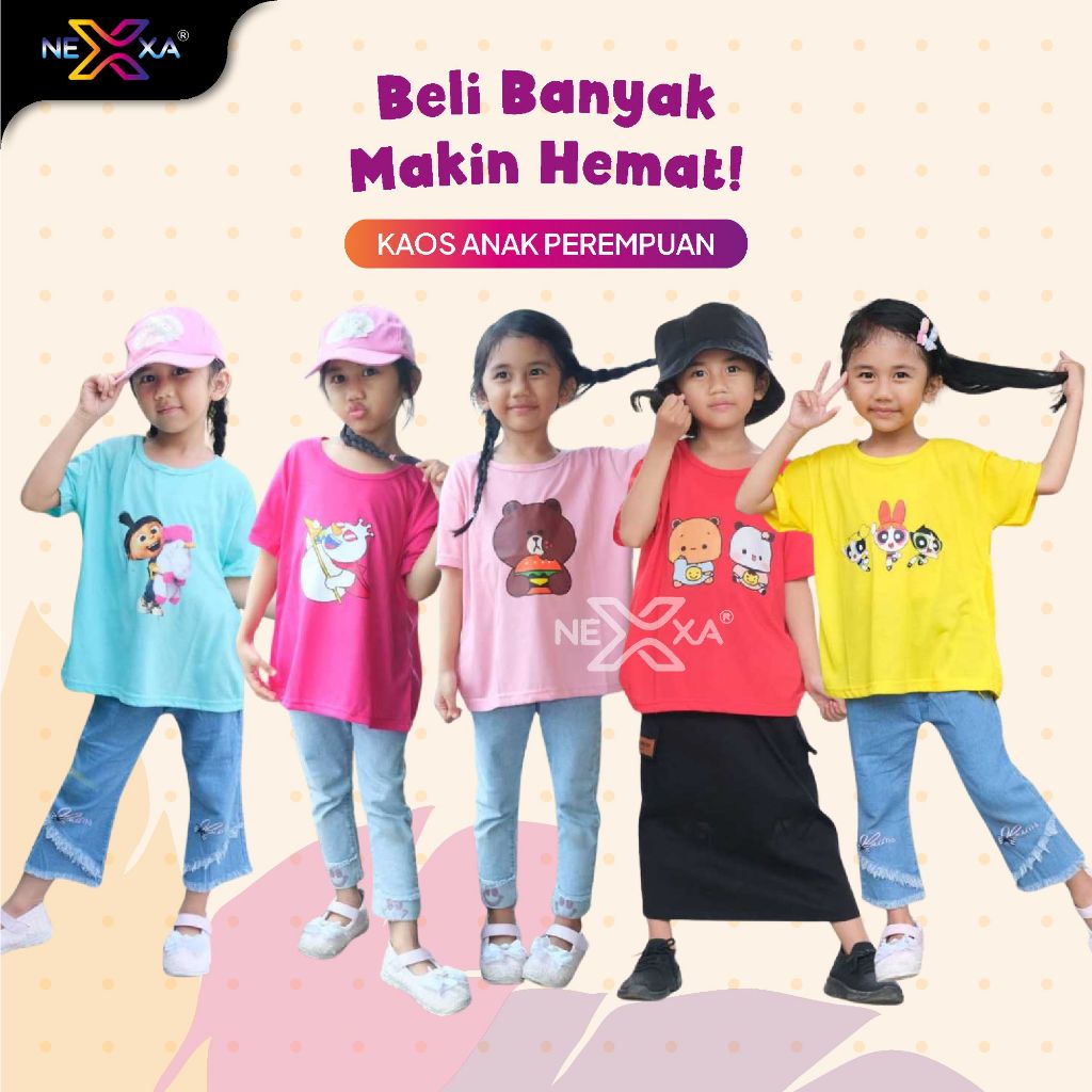 Girls T-Shirt Saving Package: สบายและเย็น Everyday Tops By Nexxa Store Official