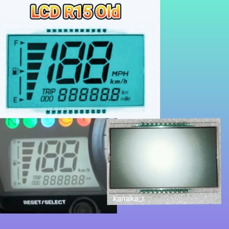 LCD R15 OLD, LCD Yamaha R15 เก่า, LCD Speedometer Yamaha R15 เก่า. แบรนด์ใหม่และต้นฉบับ