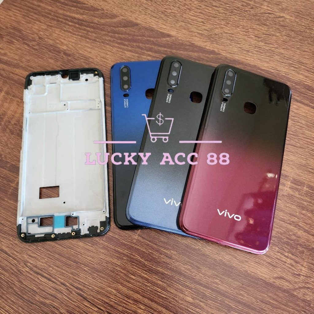 TOMBOL Backdoor ฝาหลังปลอก Vivo 1902 V1901A V1901 1901 Bekdor ปลอก + ปุ่มปรับระดับเสียงกรอบ Lcd