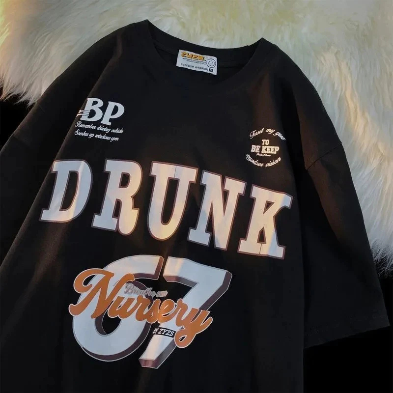 JUMBO BIG SIZE MENS TSHIRT DRUNK MENS T-SHIRTS ML XL 2XL 3XL 4XL 5XL 6XL JUMBO MENS เสื้อยืดผู้หญิง 