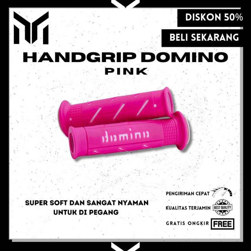 ปลอกแฮนด์ HANDFAT ฝาครอบแก๊สสีชมพูสีเทา BLUE DMN SCALES UNIVERSAL HANDLEBAR GRIP DOMINO PCX, NMAX, AEROX, JUPITER, SUPRA, NINJA, VIXION, VARIO 125/150/160, SCOOPY, ETC