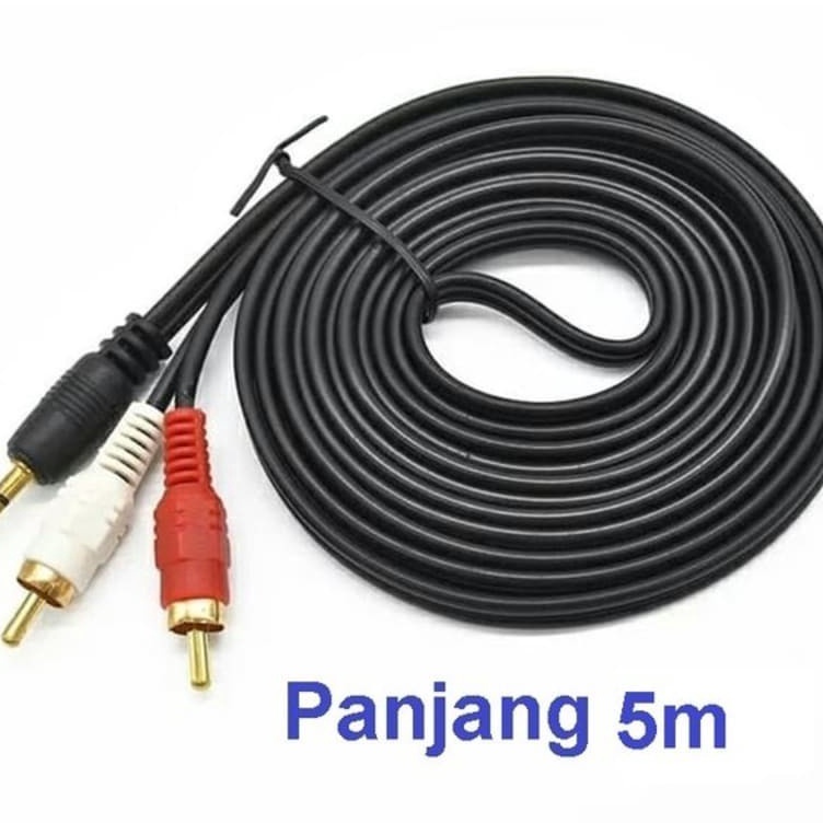Rp Audio To RCA Cable 2 AV 5 เมตรลําโพง Audio To RCA 5M Gold