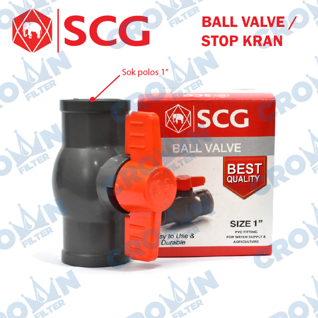 [SCG ] Stop Faucet/Ball Valve PVC 1 ชิ ้ น SCG