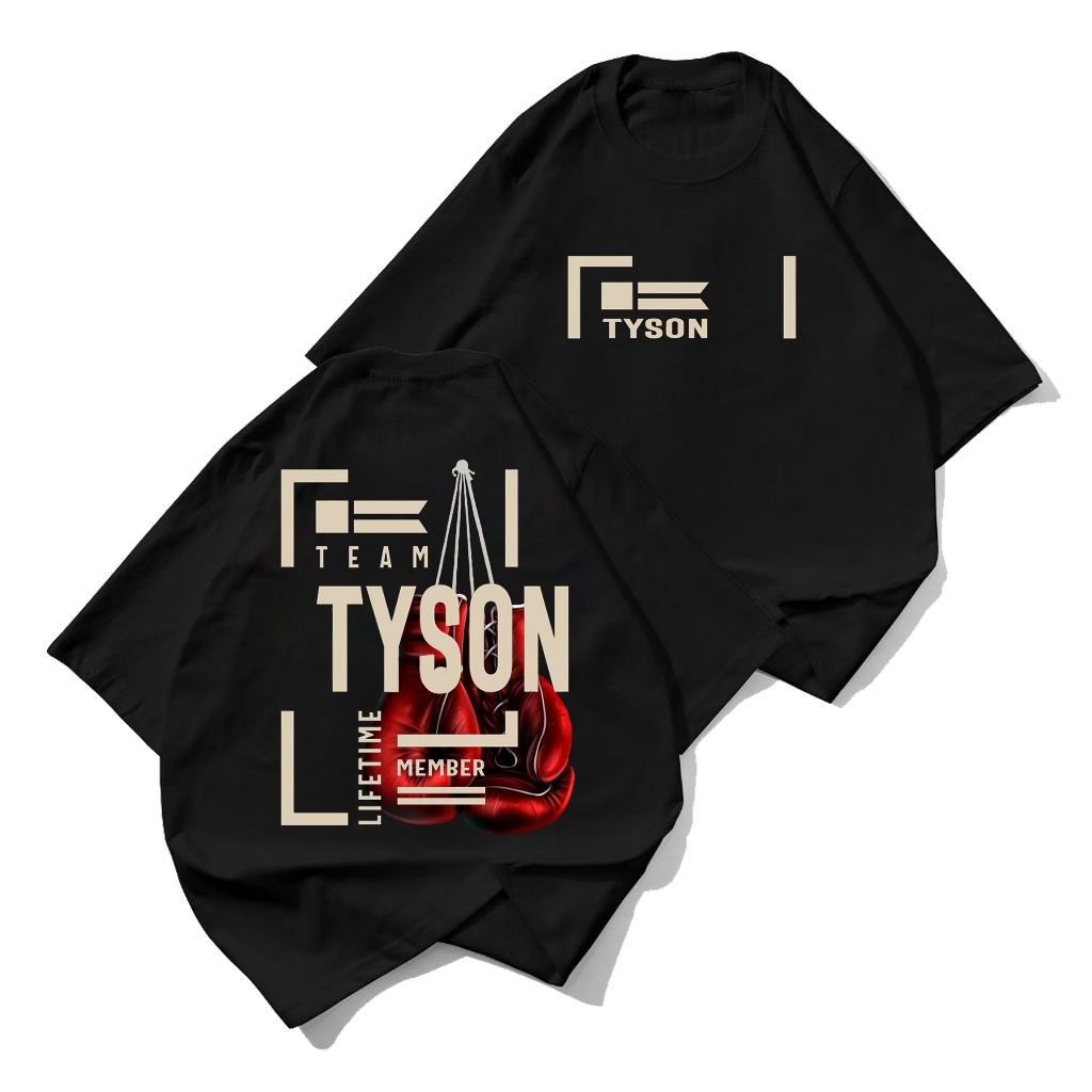 เสื้อยืดผู้ชายโอเวอร์ไซส์ / Oversize Distro Boxing Mike Tyson ยืด / เสื้อยืดผู้ชาย Distro / Streetwe