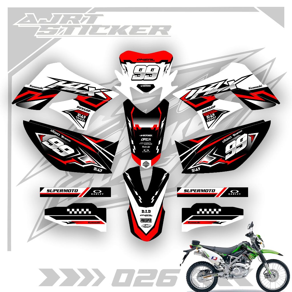 รูปลอก KAWASAKI KLX LAMA - DECAL FULL BODY KLX LAMA. Ajr.ra.026