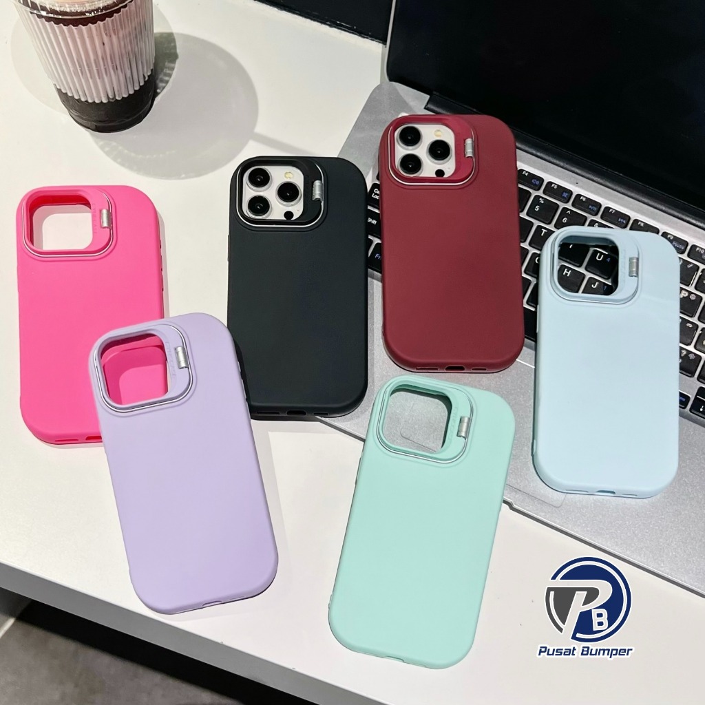 SOFTCASE SILICON CASE PROCAMERA MACAROON STAND AIR BAG CASE CLEAR สําหรับ REALME C67 C31 C33 C35 C53