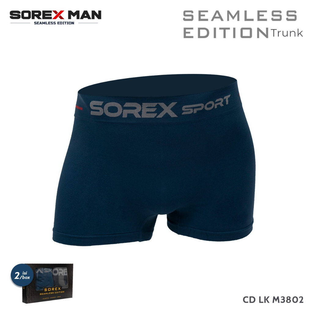 Sorex [2pc ] CD Boxer Shortpants 3802/CD Boxer M3802 กางเกงสําหรับผู ้ ใหญ ่ ผู ้ ชาย M-XXL Samless Edition Adem Elastic Man Brief