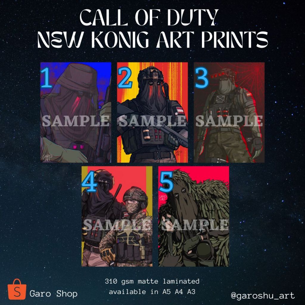 โปสเตอร์ Call of Duty Konig Art Print โดย Garoshu