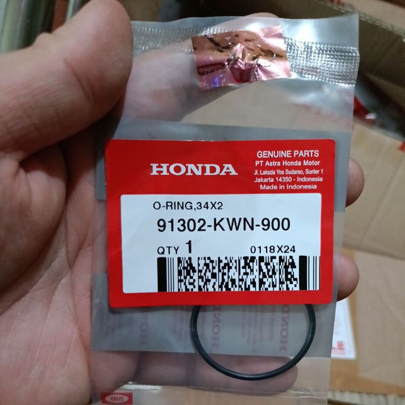 91302 KWN 900 ORING, 34X2 Oring Bulat Waterpump VARIO 125 150 PCX 150 เดิม