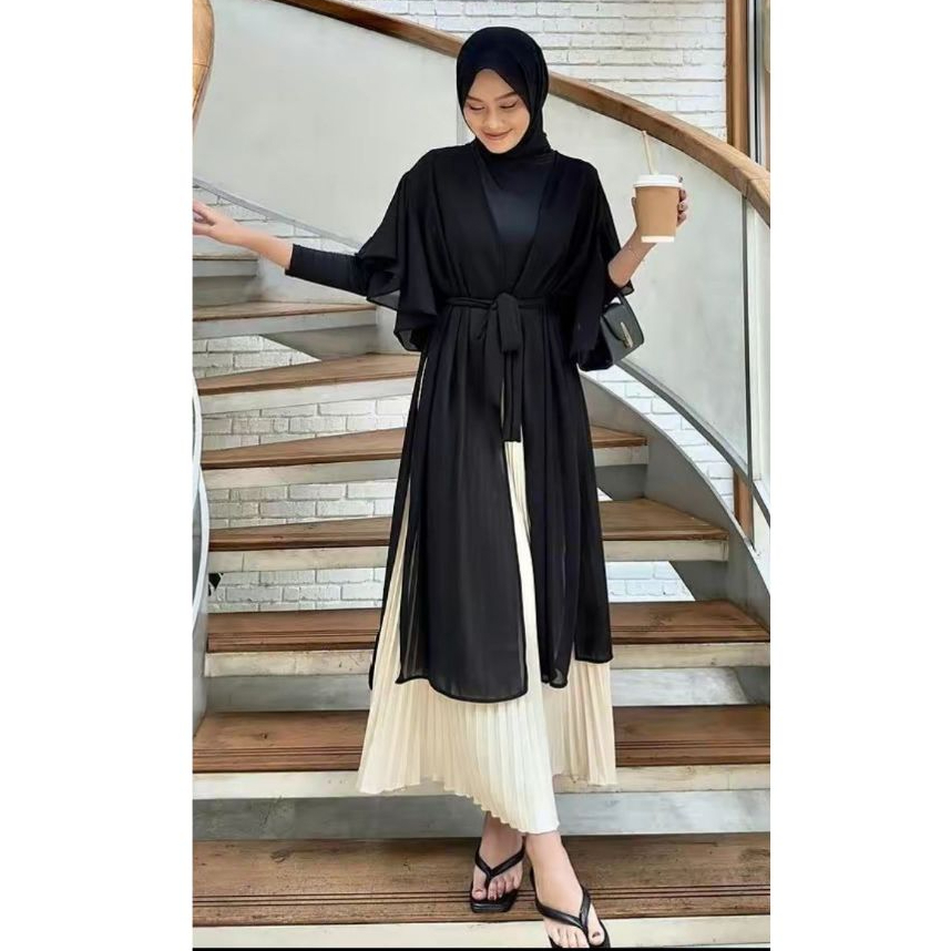 PGS Nara Outer Dress Ceruty Premium Mala คาร์ดิแกน แขนหยิกธรรมดา ฮิญาบล่าสุด