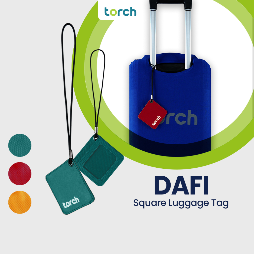 GANTUNGAN TORCH Dafi Square Round Bag Tag Backpack Label Hanger