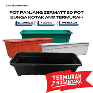 Pot Panjang ZERMATT 50 ANG Putih Hitam Hijau Coklat Merah Bata Pot Bunga Segi Panjang 50cm 70cm Pot PanjangHw Highway High Way 55 1