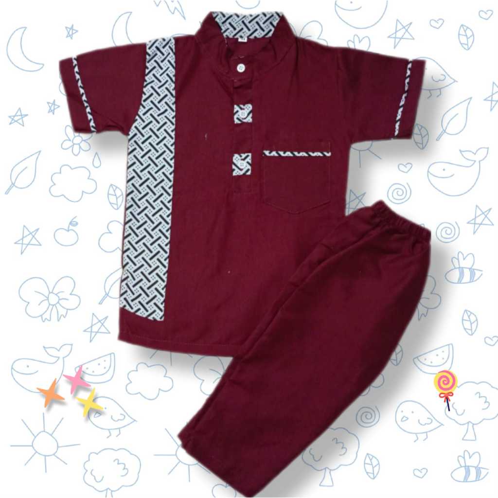 LATEST BILDRENS MUSLIM NGAJI เสื้อผ้าชุดสําหรับ BOYS อายุ 1-10 ปี