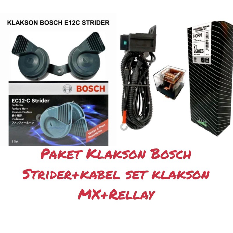 Bosch กันน้ํา Strider EC12-C HORN Fanfare Original Bosch HORN สําหรับรถยนต์และรถจักรยานยนต์