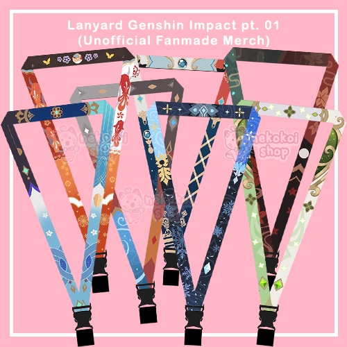 Genshin Impact Unofficial ID Card Lanyard/Strap