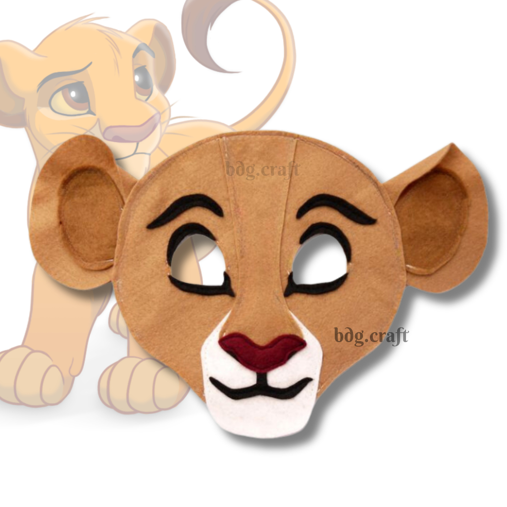 หน้ากากคอสเพลย์สิงโต lion king Flnel mask สิงโตหญิง