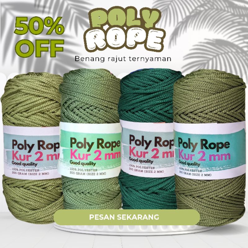 CATALOG 7 POLY ROPE KNITTING YARN 2 MM