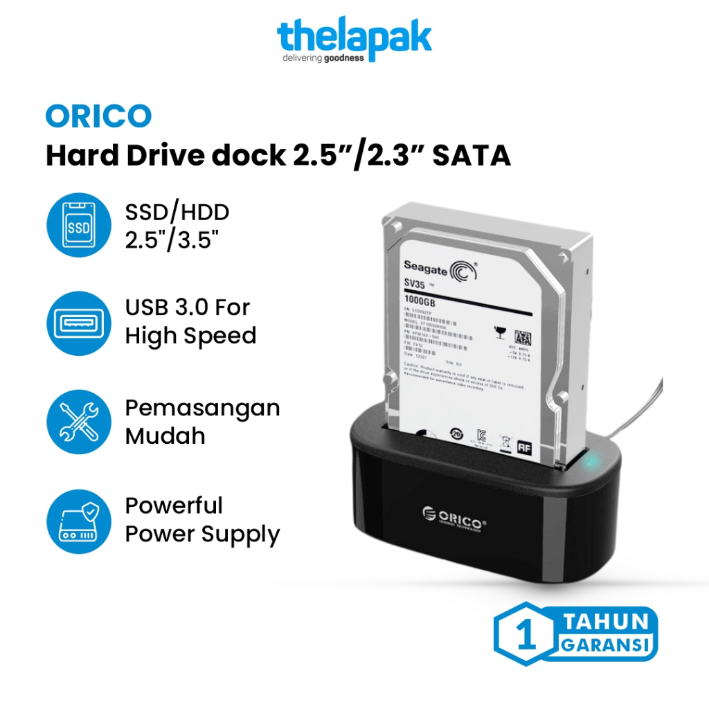 แท่นชาร์จฮาร์ดไดรฟ์ Orico 6218US3 2.5 2.3 นิ้ว Sata USB 3.0 ของแท้