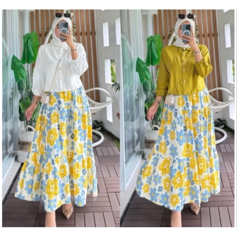 Felicia ONE SET กระโปรงพลีท RAYON Mixed