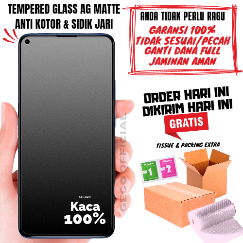 TG กระจกนิรภัย Matte Glass 9H Full POCO C65 M3 PRO M4 PRO M5 M5S X3 NFC X3 PRO X5 C40 F4