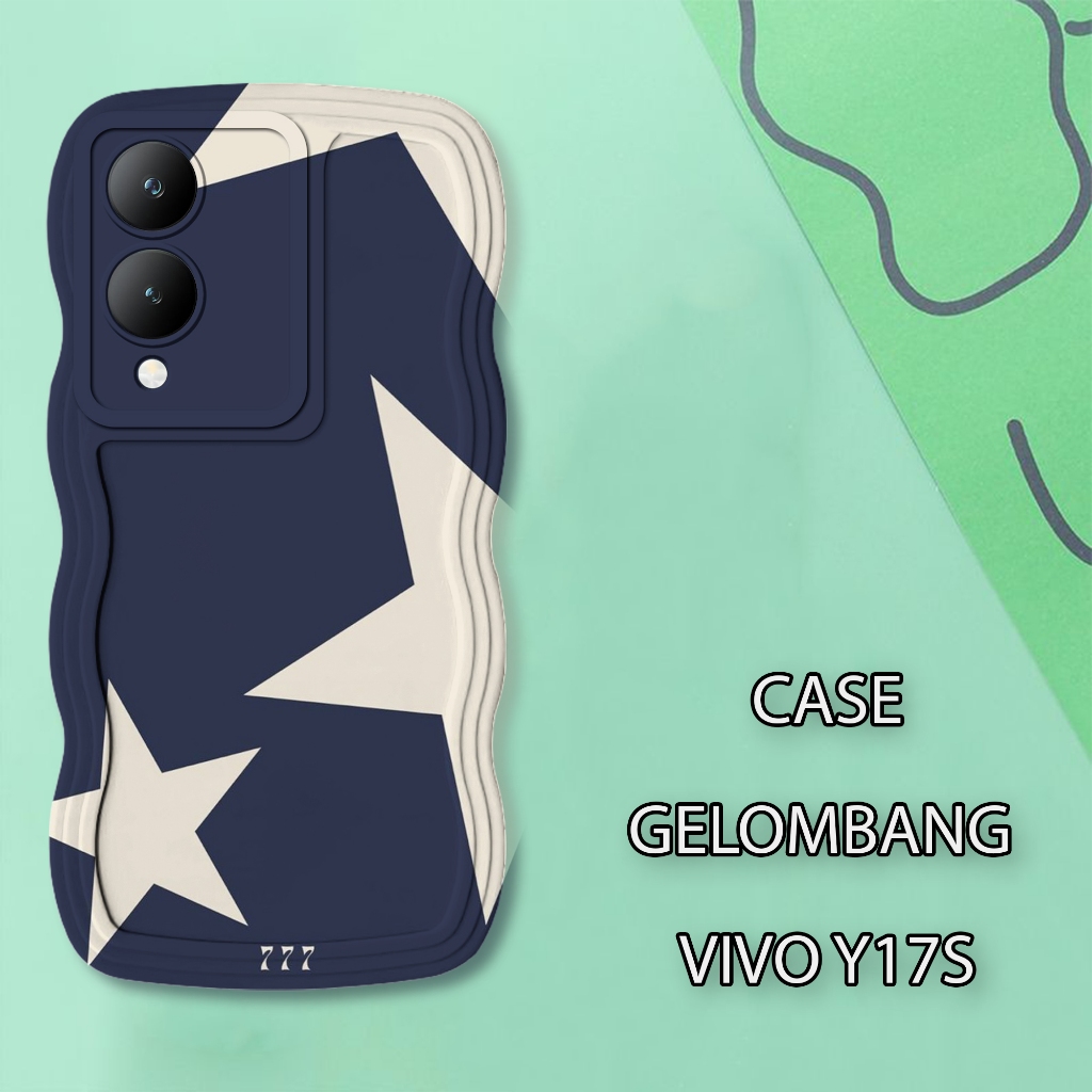 Soft Case WAVE Hp VIIVO Y17S - เคสกล้อง Pro - เคสแฟชั่น Star Motif - เคสโทรศัพท์มือถือและผิว - Silic