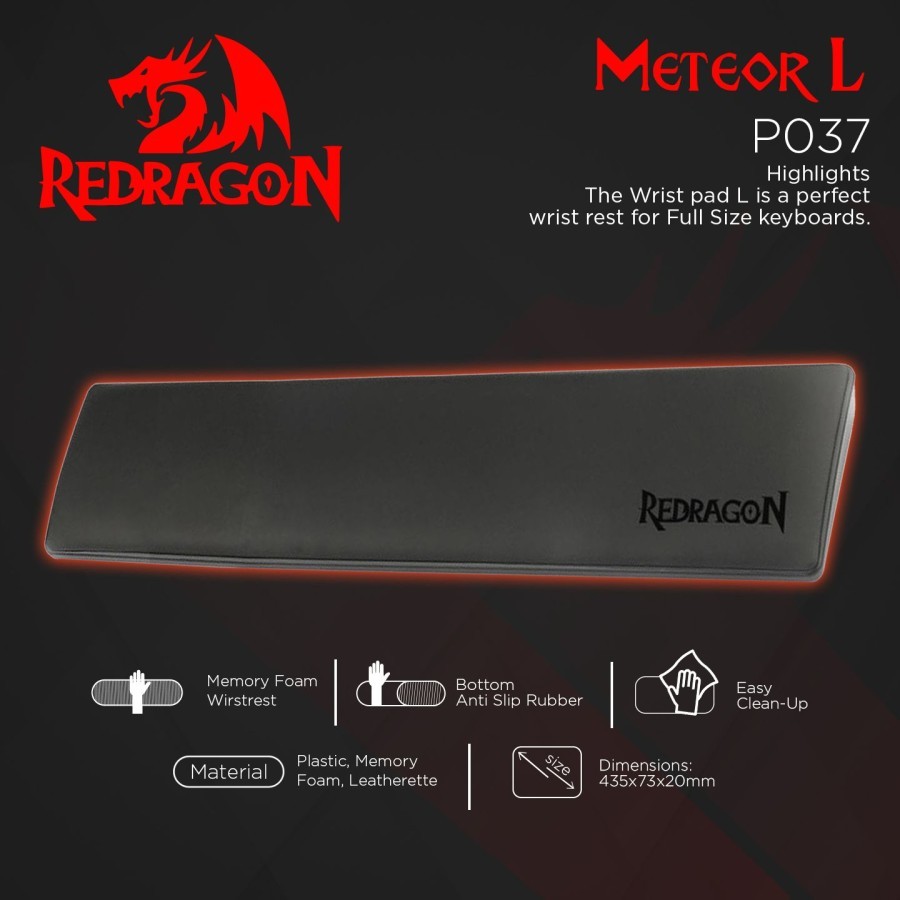 REDRAGON Redagon Meteor Wrist Pad L P037