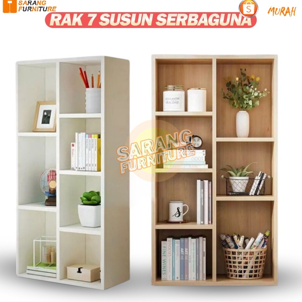 พร้อม 7-LAYER BOOKSHELF MULTIPURPOSE ของเล่น SHELF WHITE CREAM MULTIPURPOSE CLOSET RSG 3-LAYER RSG 4
