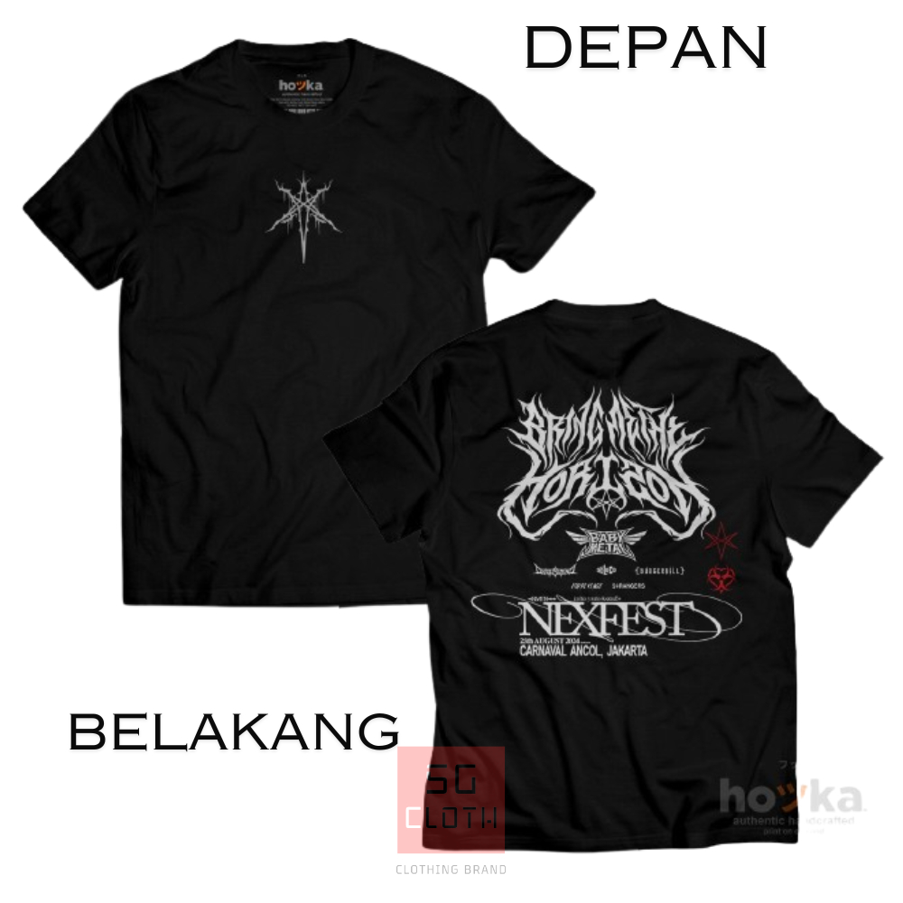 Bring Me The Horizon HOOKA T-Shirt Premium Distro Bring Me The Horizon NEXFEST 2024 T-Shirt WITH BAB