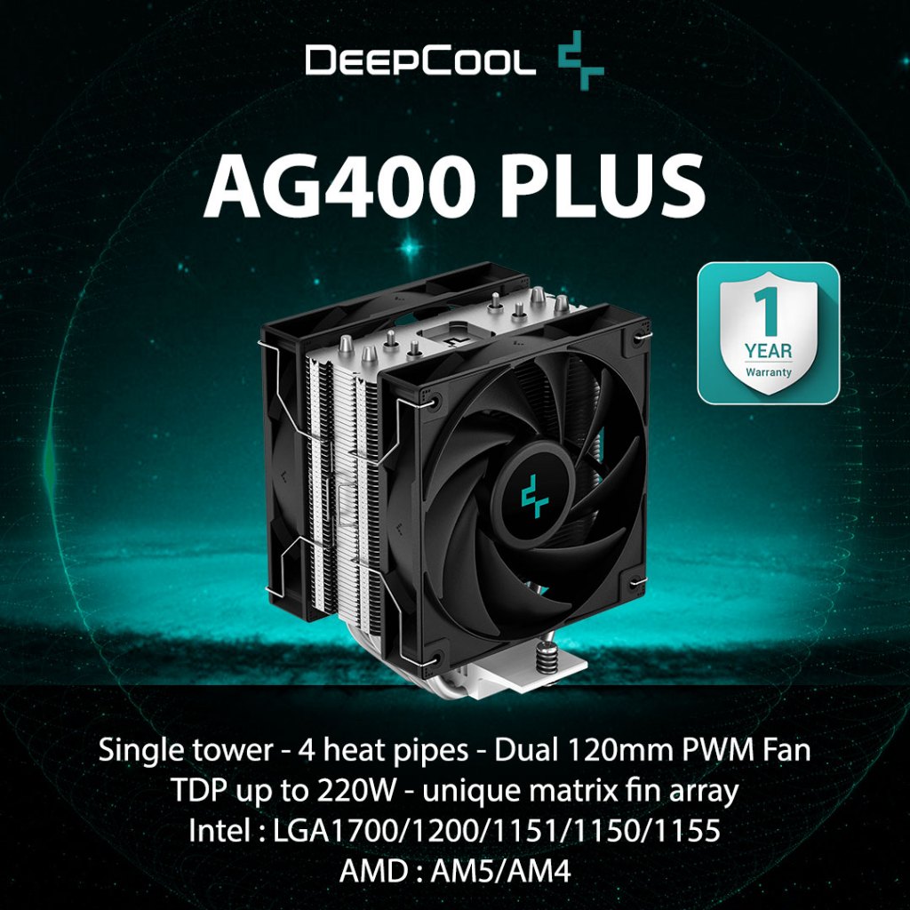 คูลเลอร์ซีพียู Deepcool AG400 PLUS