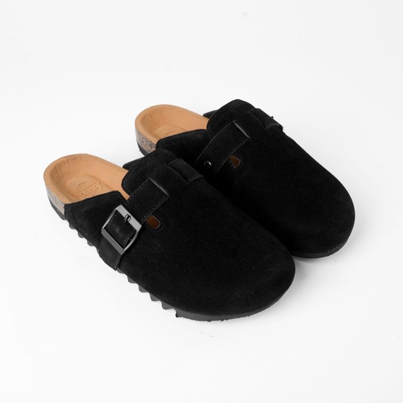 รองเท้าแตะผู้ชาย รองเท้าแตะลําลองผู้ชาย รองเท้าแตะหนังกลับ Birkenstok Boston Unisex