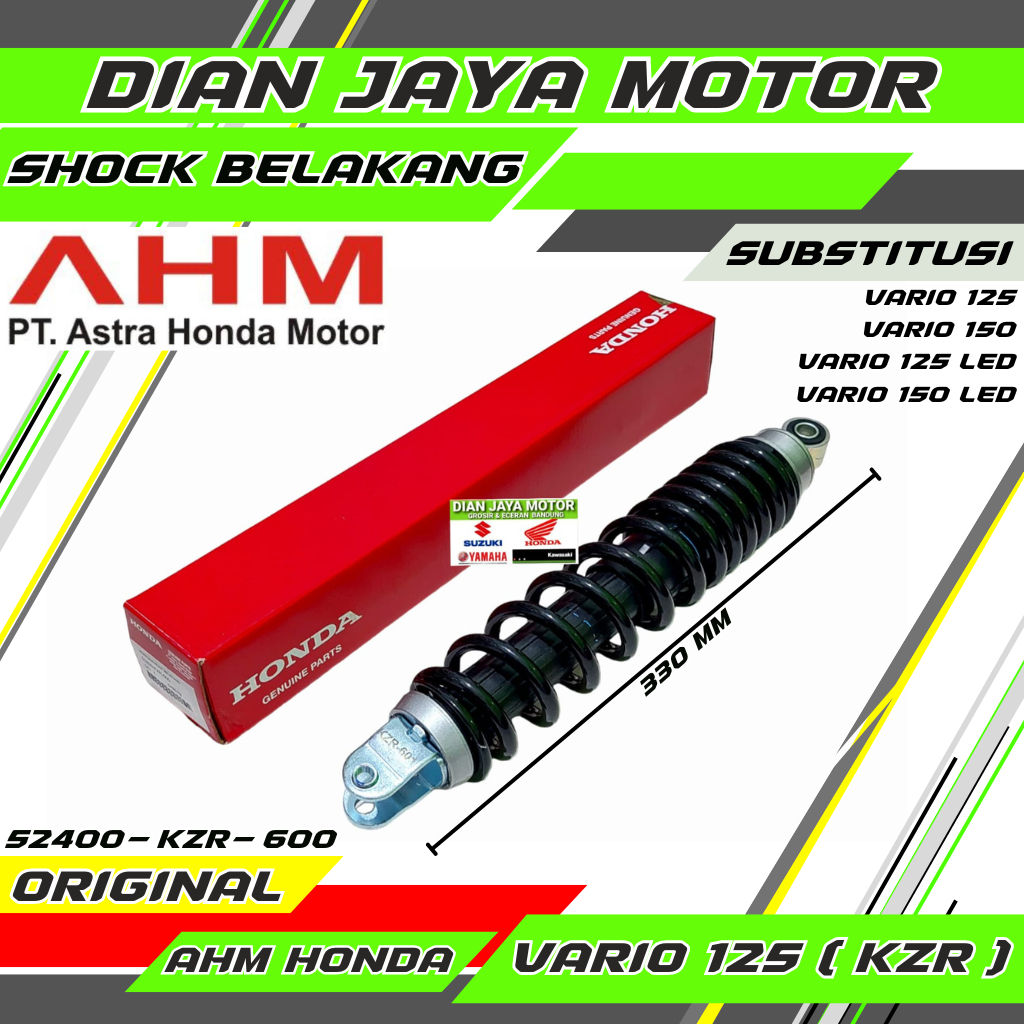 SOK BLK BERAKER BELAKANG HONDA VARIO 125 OLD BOHLAM 52400-KZR-600 ORIGINAL AHM HGP HONDA