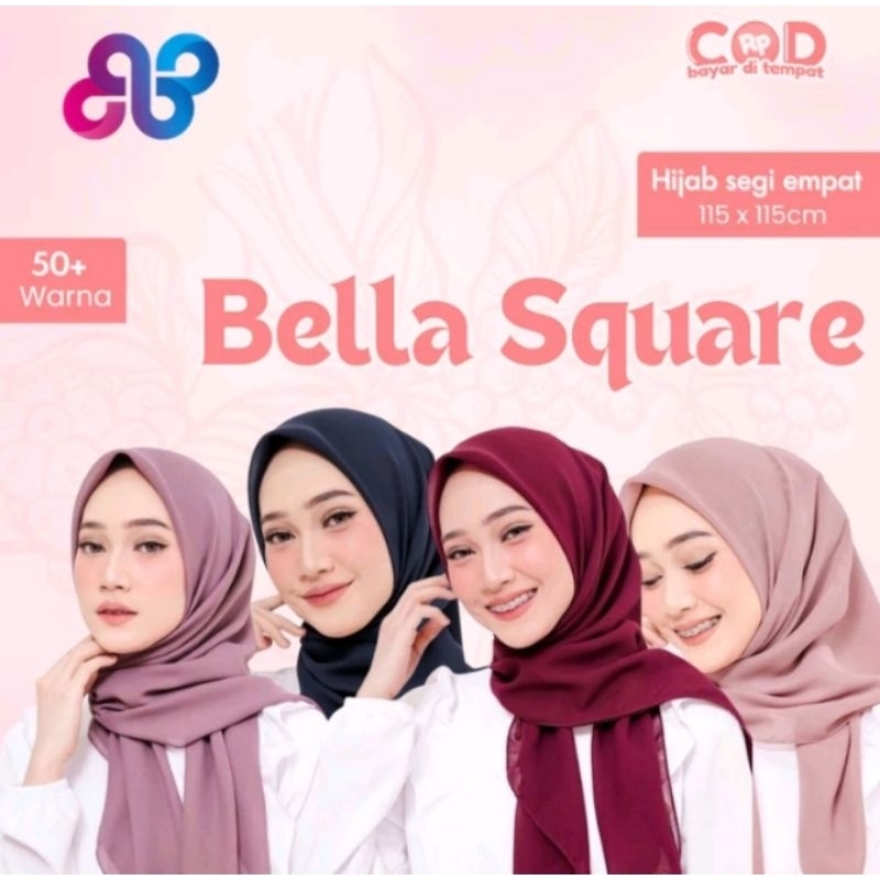 BELLA SQUARE || BELLA ORDINARY || BELLA คุณภาพสูง || BELLA SQUARE POLYCOTTON || ฮิญาบเบลล่า || ฮิญาบ
