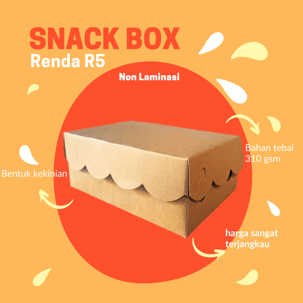 R5 กล่องเค้ก 16x12x7 ลูกไม้ไม่ชุบ / R5 กล่องขนมลูกไม้