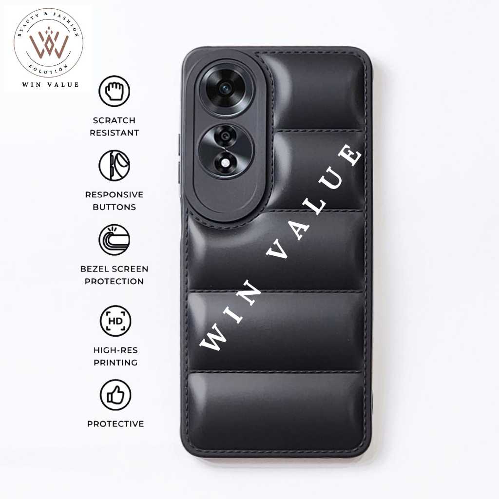 Oppo A55 4G Oppo A60 4g Oppo A17 Oppo A18 Oppo A38 4G Oppo A78 4G Oppo A98 5G Case Black Pillow / Ca