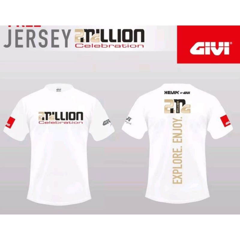 เสื้อยืด Givi 2 Million ดั้งเดิม