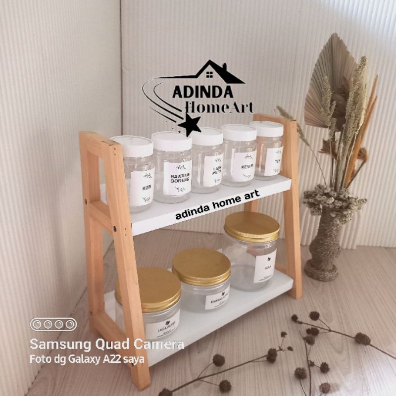 ชั้นวางเครื่องเทศในครัว 2 ชั้นขนาดกลาง || อเนกประสงค์ Spice Rack || Skincare Rack