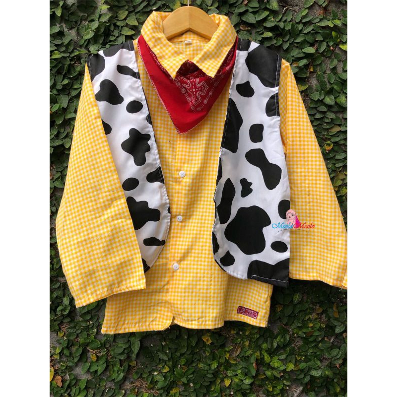เครื่องแต่งกายเด็ก Tops Toy Story Tops Aja ชุดเสื้อกั๊ก slayer เครื่องแต่งกายคาวบอยไม้ Jessie ชายหญิง