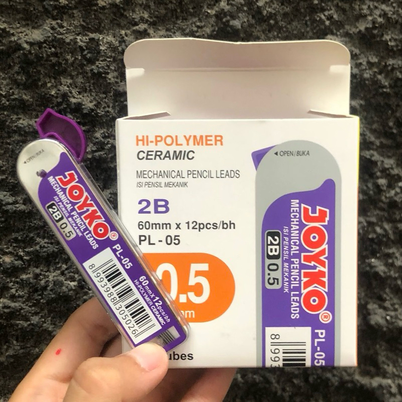 [TUBE] JOYKO 0.5mm 2B ไส้ดินสอกด/ PL05A24/ ไส้ดินสอ/ไส้ดินสอกด