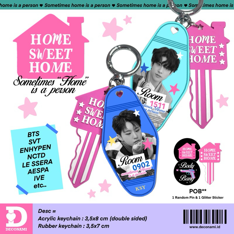 Deconami - HOME SWEET HOME KEYCHAIN KPOP