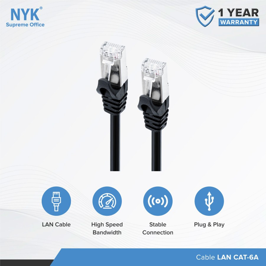 NYK สาย LAN 40Meter CAT6A FTP กลางแจ้ง - สาย UTP Rj45 Cat6A 40M FTP