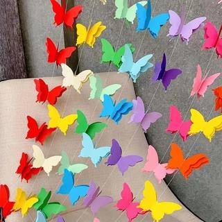 Abubu - Hiasan Kupu Kupukupu Kelas Ruangan Kamar Acara Pesta Ulangtahun HappyBirthday Butterfly 3D