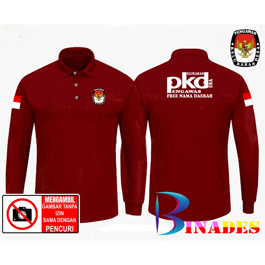 ขายเสื้อยืดคอปก รุ่น PKD - VILLAGE LURAH SUPERVISORS ฟรี BINADES REGIONAL NAMES