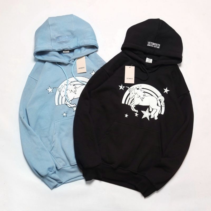 HOODIE SWETER VETEMENTS FLYING HORSE ผู้ชาย/ผู้หญิง FULTAG LABEL